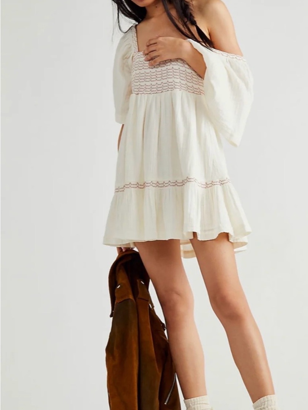 NWOT Free People Easy to Love Mini Dress in Moonglow - Picture 10 of 10